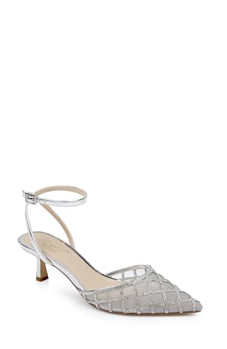 Jewel Badgley Mischka Yesenia Mesh Panel Kitten Heel2