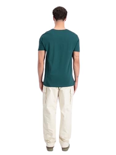 Alpha Industries Herren Basic T-Shirt, Force Green, L – Ansicht 5