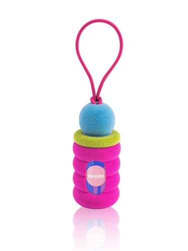 Image of Dog Waste Bag Dispenser Pet Poop Bags Holder for Leash Lightweight Doggie Waste Bags Dispensers with Leash Attachment Includes 15 Bags(pink fuzz)