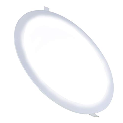 Kit 10 Painel Plafon Luminária Led 18w Redondo - Branco Frio Embutir Decoração Iluminação Casa Loja