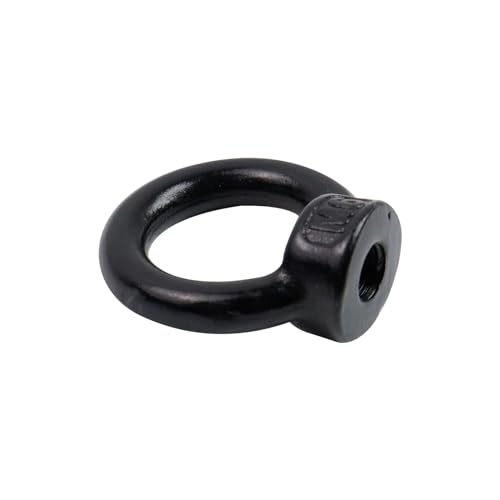 Image of Antrader M6 Metric Ring Shape Lifting Eye Nut,304 Stainless Steel M6 Ring Eye Bolts Threaded Nuts,Black,6Pcs