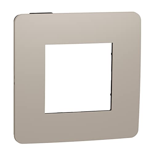Schneider Electric NU280228 Unica Studio Color - plaque de finition - Taupe liseré Anthracite - 1 poste