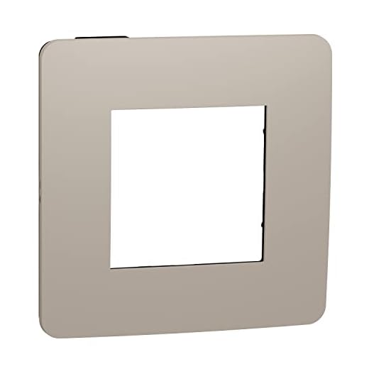 Schneider Electric NU280228 Unica Studio Color - plaque de finition - Taupe liseré Anthracite - 1 poste