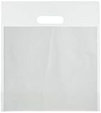 ヘッズ 手提げ袋 小判抜き エレガント PEギフトバッグ 半透明 26×10×29cm M 底マチ 両面同デザイン 100枚 HEADS EG-4