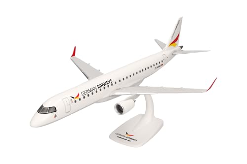 Avión Embraer E190 German Airways Herpa escala 1/100 modelo prefabricado de plástico con soporte