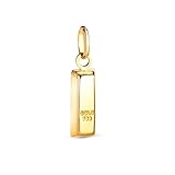 Inmaculada Romero IR Colgante en Oro de 18k chapa lingote hueco con 15mm. brillo. Grabación incluida en el precio - Personalizable - GRABACIÓN INCLUIDA EN EL PRECIO