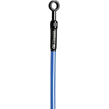 Venhill YAM-10017R Braided Stainless Steel Rear Brake Line for Yamaha FZ1 2006-2014 - Blue w/Black Banjos and Bolts