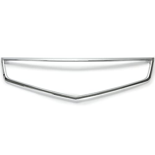 HECASA Front Grille Surround Molding Trim Compatible with 2006 2007 2008 Acura TSX Chrome Grille Grill Molding Frame Replacement for AC1210108 71122SECA02