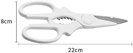 Salad Scissors Kitchen Scissors Stainless Steel Household Scissors White Handle Multi Nutcracker