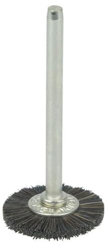 Image of Weiler 26059 3 /4 inch Diameter, 1 /8 inch Stem Size, Stiff Hair Bristle Fill, Miniature Wheel Brush, Made in The USA (Pack of 144)