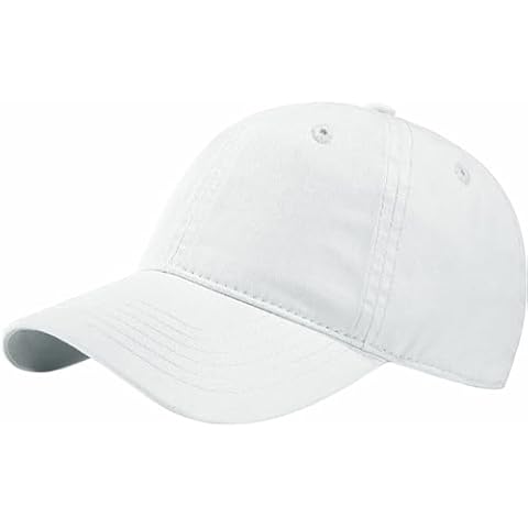 Malaxlx Classic White Baseball Cap for Women Men Adjustable Casual Dad Hat Cotton Low Profile Sports Hat Plain Cap Cover