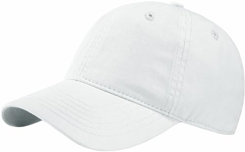 Malaxlx Classic White Baseball Cap for Women Men Adjustable Casual Dad Hat Cotton Low Profile Sports Hat Plain Cap