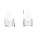 Taymar - Soporte para folletos, color transparente DIN Lang (DL) (Paquete de 2)