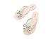 Melissa Harmonic Womens Fashion Sandals - Dressy Flip Flops with Metallic Bow - Lightweight PVC, Flexible Design - Summer Sandals for Women, Flat & Flexible, Iris, Beige/Gold, 9