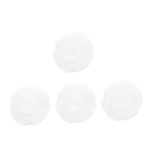 Brooche rose brooches women mariée en tissu blanc pour accessoiriser un revers de veste