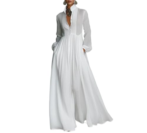 Women's French Elegant Swing Maxi Dress - Spring Autumn High