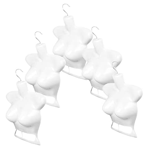 OKUMEYR 5Pcs Female Mannequin Torso Clothes Hanger for Swimwear Display Dress Support Rack Clothing Rack for Bathing Suits and Swim Suits Cover