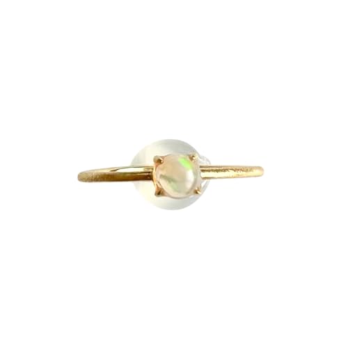 7号 オパール リング (Silver925 18KGP仕上げ) 指輪 / Maco アクセサリー シルバー ヘアライン加工 プレゼント 奈良県 田原本町