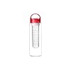 Overstock 24 oz Sport Fruit Infusion Water Bottle BPA Free - Red Color