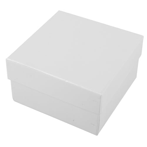 OSOLADY Box Box Freezer Box Cryogenic Rack Holder Microcentrifuge Tube Rack Testing Tube Holder Microcentrifuge Tube Storage Holder Cardboard Cryogenic Holder Lab Vial Holder White Paper