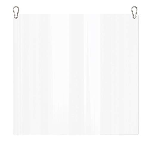 Sneeze Guard with Carabiner for Counter Acrylic Hanging Sneeze Guard Shield Protective Barrier