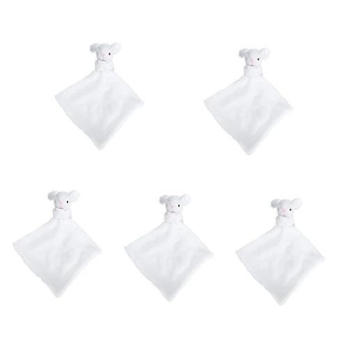 Totority 5 Uds Toalla Relajante Toallitas para Bebé Muselina Animales De Peluche De Bebé Peluche Manta De Personaje De Guardería Mantas De Cama De Guardería Manta De Animal De Peluche