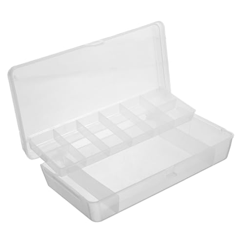 Toddmomy Fishing Storage Box Transparent Compartment Organizer for Fishing Hooks Baits and Tackle Lightweight Durable and Compact with Multiple for Easy Access