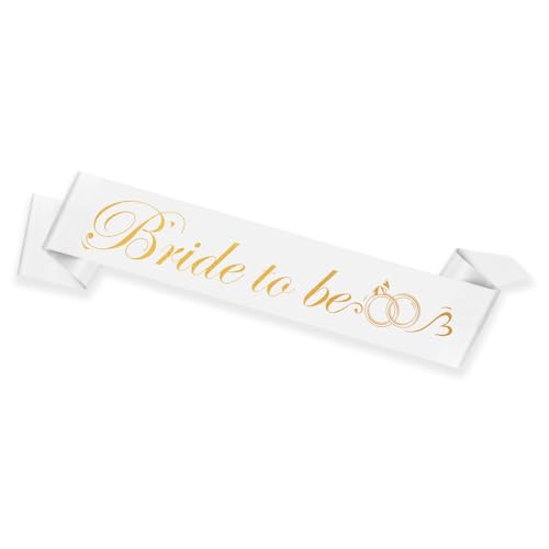 Bride to Be Schärpe Weiß Bride to Be Deko JGA Schärpe Frauen Schärpe Junggesellinnenabschied Schärpe Braut Junggesellenabschied Frauen Schärpe JGA Frauen JGA Deko Frauen JGA Accessoires Sash