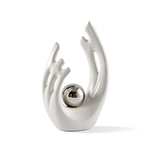 FJS Modern Art Ceramic Statues for Home Decor Accents Table Decorations for Living Room Office Dining Room Kitchen Apartment Decor