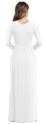 Image of VIISHOW Women's Long Sleeve Loose Plain Maxi Dresses Casual Long Dresses with Pockets