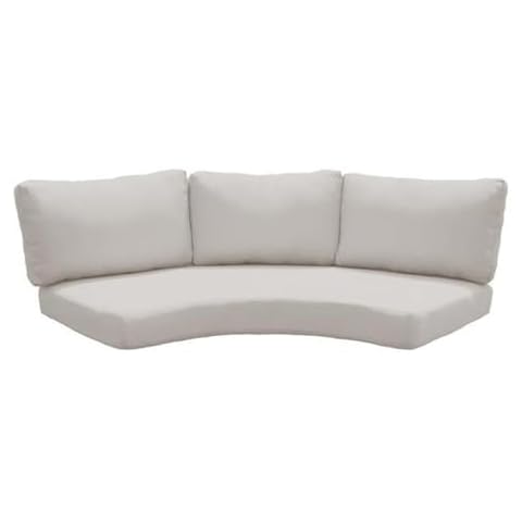TK Classics Covers for High-Back Curved Armless Sofa Cushions 6 inches Thick in Beige (Cushions Not Included) Cover