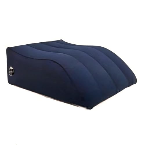 Oreiller d'élévation des jambes gonflable coussin genou lit bleu