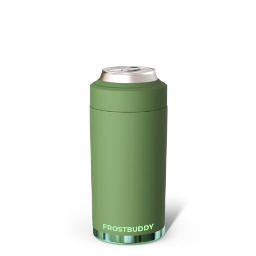 Image of Frost Buddy Universal Can Cooler, Stainless Steel Can Insulator, Moss