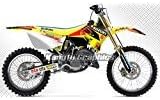 Custom Decal Kit for Suzuki RM125 RM250 2001, White Yellow Black Red, SZRM1250112001-KR