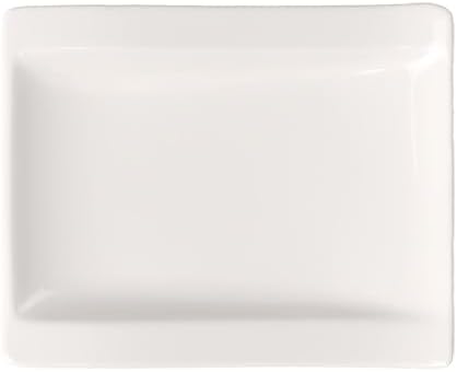 New Wave B&B Plate/Appetizer Plate, 7 x 6 in, Premium Porcelain, White
