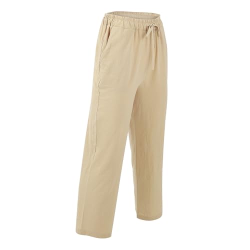 Pantalon de survêtement cargo ample femme en polyester léger pour la plage