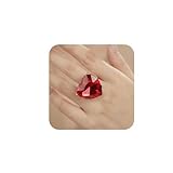 YERTTER Wedding Gold-Plated Red Crystal Giant Heart Ring Promise Women Statement Ring Rhinestone Love Ring Exaggerated Cocktail Ring Vintage Ring for Wedding Women (Red