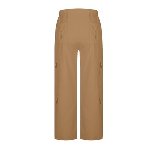 Women's Hiking Cargo Pants with 6 Pockets Baggy High Waisted Qucik Dry Pants Casual Wide Leg Lightweight Y2K Trousers4
