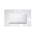 American Imaginations 21-in. W x 18-in. D Ceramic Top In White Color For 4-in. o.c. Faucet