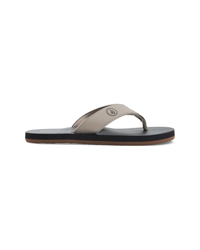 Image of Volcom Men's Daycation Flip Flop Sandal - Soft Brushed Recliner Comfort Foam Footbed, Black /Black, 8