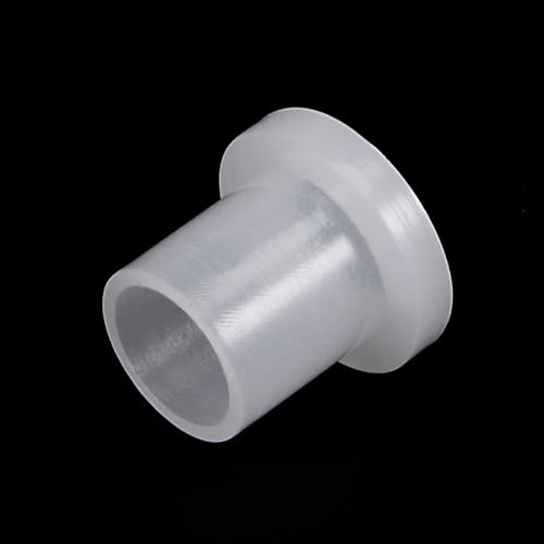 Kozelo 4 Stück Nylon-Flanschbuchsen [8 mm Bohrung x 10 mm Außendurchmesser x 12,5 mm Länge] Nylon-Kunststoffbuchsen für Welle, weiß