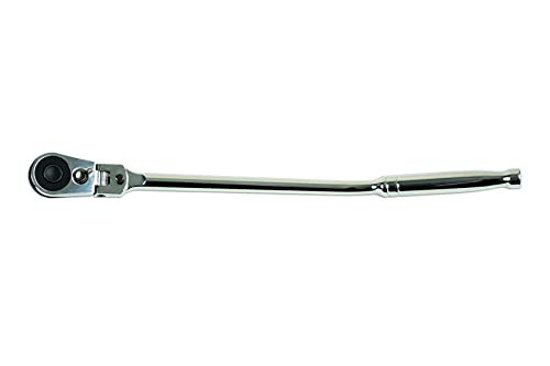 Laser 7065 Low Profile Flexi-Head Ratchet with Cranked Handle 3/8"D, Chrome