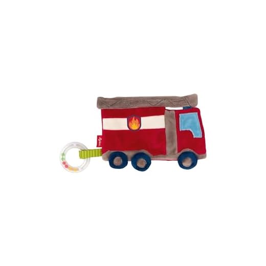 sigikid, Mädchen und Jungen, Aktiv-Knistertuch, Feuerwehr, Rot, 42304