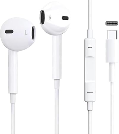 【2025最新型】タイプc 有線 イヤホン Type C 有線イヤホン マイク付き 通話可能 音量調節 騒音低減 Type Cインターフェース使用 対応iPhone17/16/15/Xperia/Galaxy/Android対応 ホワイト