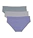 adidas Women's Seamless Hipster Underwear 3 Pack, Silver Violet/Heather Grey/Silver Green, Large
