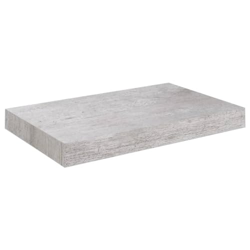KTHLBRH Estantería flotante para baño, estantería flotante, color gris hormigón, 23 x 23,5 x 3,8 cm, tablero DM para baño, balcón, dormitorio, cocina