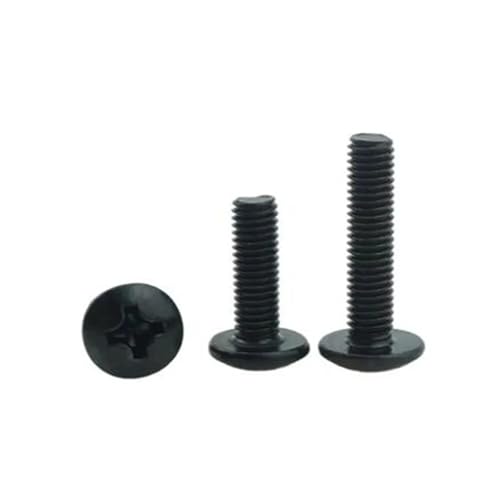 10〜100個入り 黒 トラスヘッド小ネジ M2 M2.5 M3 M4 M5 M6 TM フィリップス マッシュルームヘッド小(10mm)