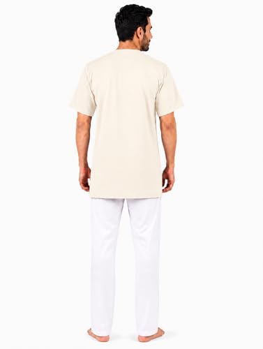 Image of Men's Cotton Halfsleeve Short Kurta for Summer