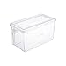 JIANFENG 3 SZTUK Lodówka Storage Box Food Utrzymuj świeże kontenery Binting Organizator Pojemniki z uchwytem do lodówki kuchennej Organizator Exquisite (Color : Transparent 3pcs)