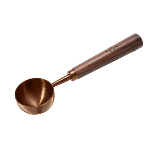 Gonzone Vintage Coffee Measuring Spoon - 304 Stainless Steel, Coffee Scoop，10g Capacity, Walnut...